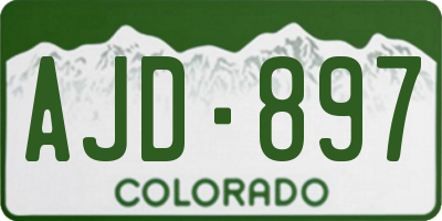 CO license plate AJD897