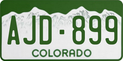 CO license plate AJD899