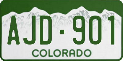 CO license plate AJD901