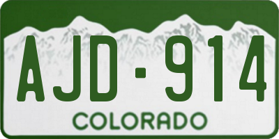 CO license plate AJD914