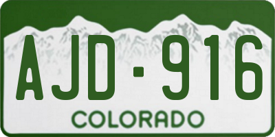 CO license plate AJD916