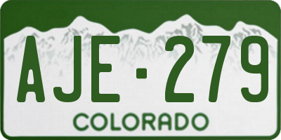 CO license plate AJE279