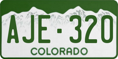 CO license plate AJE320