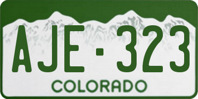 CO license plate AJE323
