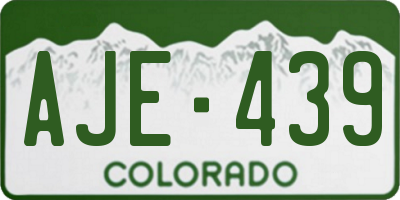 CO license plate AJE439