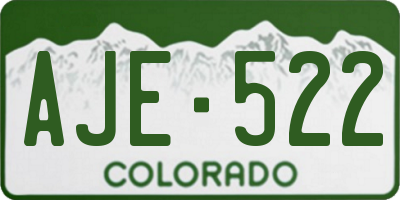 CO license plate AJE522