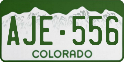 CO license plate AJE556