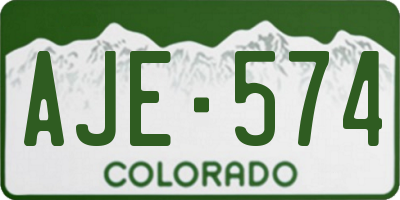 CO license plate AJE574