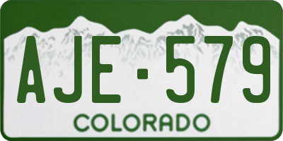 CO license plate AJE579