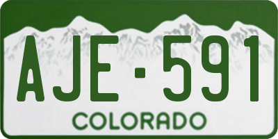CO license plate AJE591