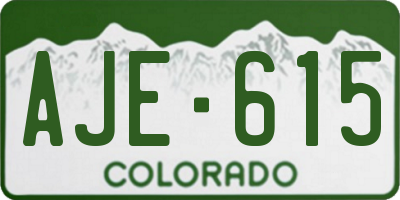CO license plate AJE615