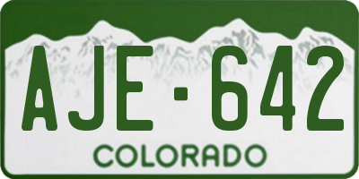 CO license plate AJE642