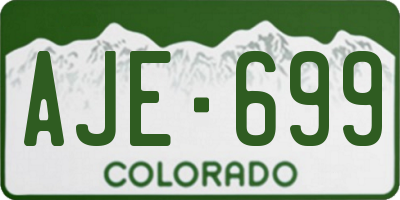 CO license plate AJE699
