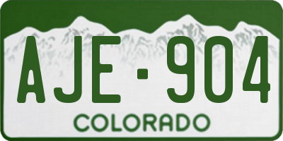 CO license plate AJE904