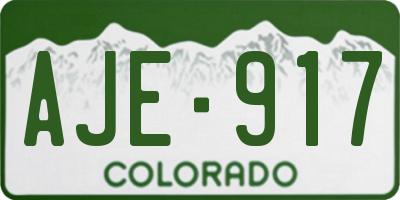 CO license plate AJE917