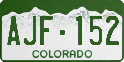 CO license plate AJF152