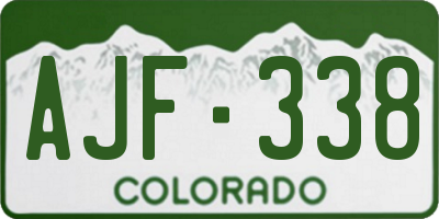 CO license plate AJF338