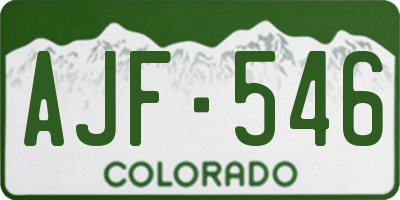 CO license plate AJF546