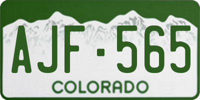 CO license plate AJF565