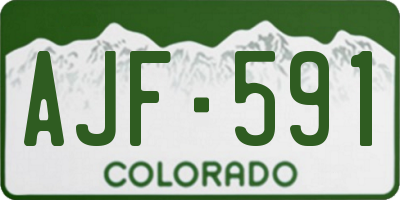 CO license plate AJF591