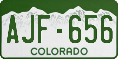 CO license plate AJF656