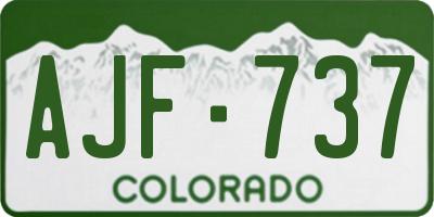 CO license plate AJF737