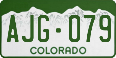CO license plate AJG079