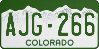 CO license plate AJG266