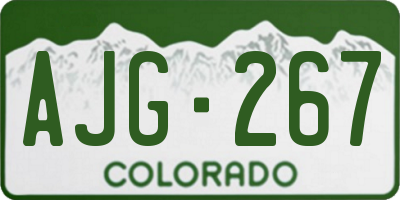 CO license plate AJG267