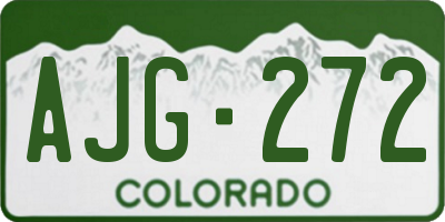 CO license plate AJG272