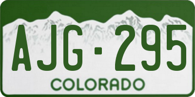 CO license plate AJG295