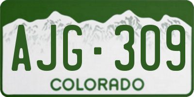 CO license plate AJG309