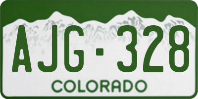 CO license plate AJG328