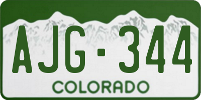 CO license plate AJG344