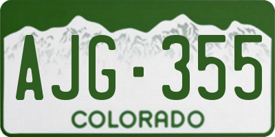 CO license plate AJG355