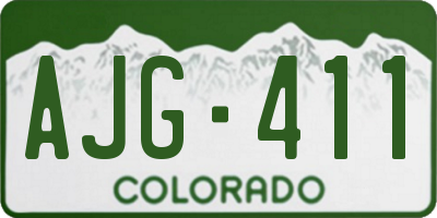 CO license plate AJG411