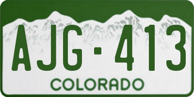 CO license plate AJG413