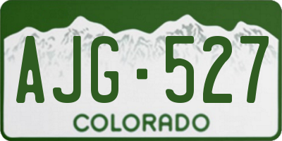 CO license plate AJG527