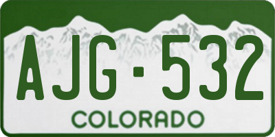 CO license plate AJG532