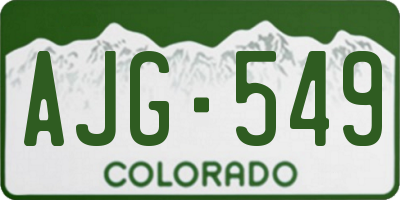CO license plate AJG549