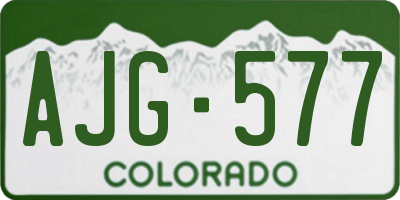 CO license plate AJG577