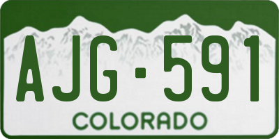 CO license plate AJG591