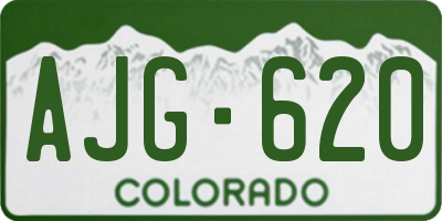 CO license plate AJG620