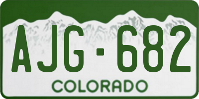 CO license plate AJG682