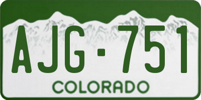 CO license plate AJG751