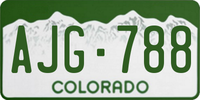 CO license plate AJG788