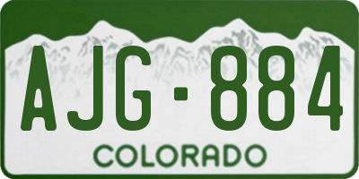 CO license plate AJG884