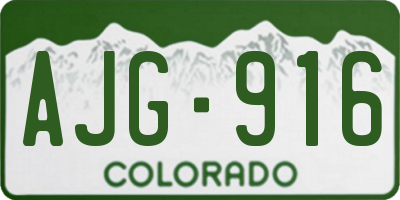 CO license plate AJG916