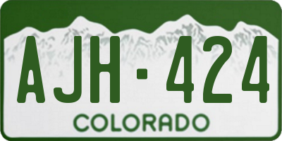 CO license plate AJH424
