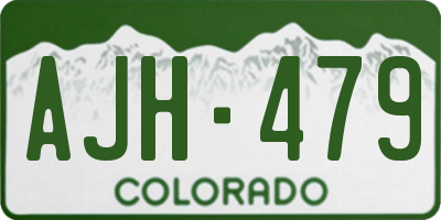 CO license plate AJH479